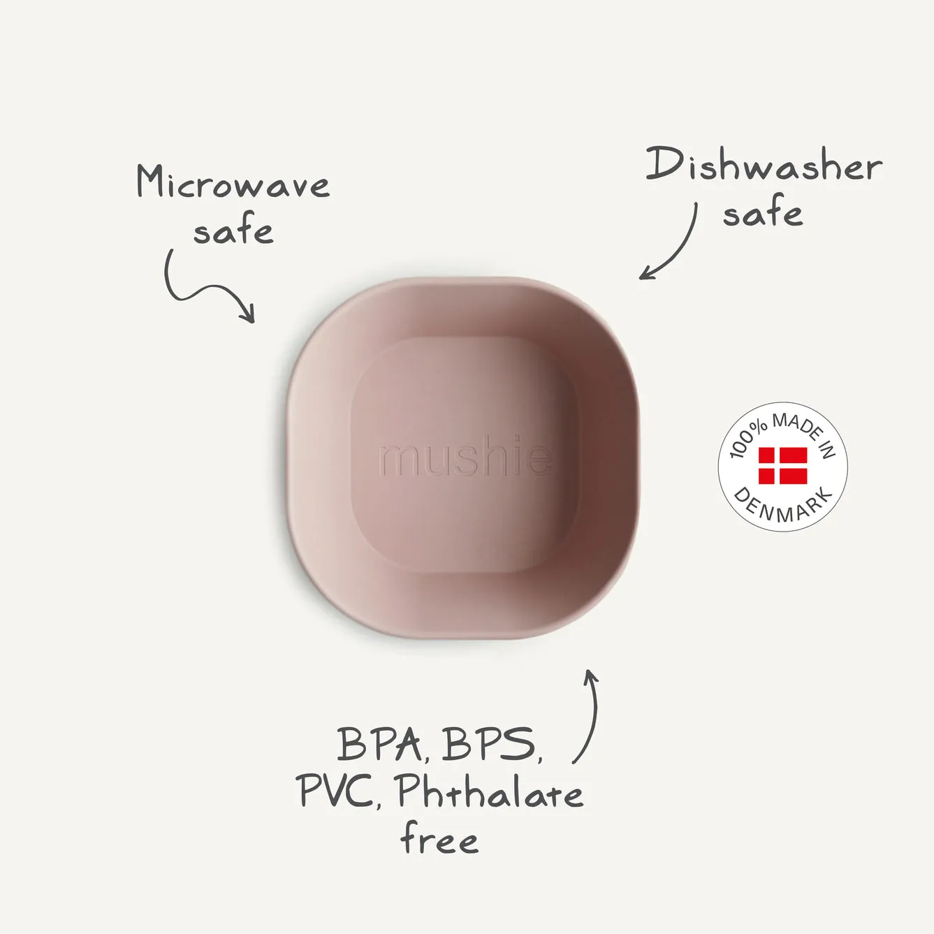 Mushie Dinnerware | Blush | Bowl 2 Pack