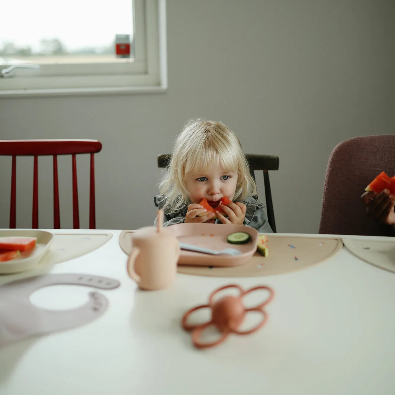 Mushie Dinnerware | Blush | Plate 2 Pack