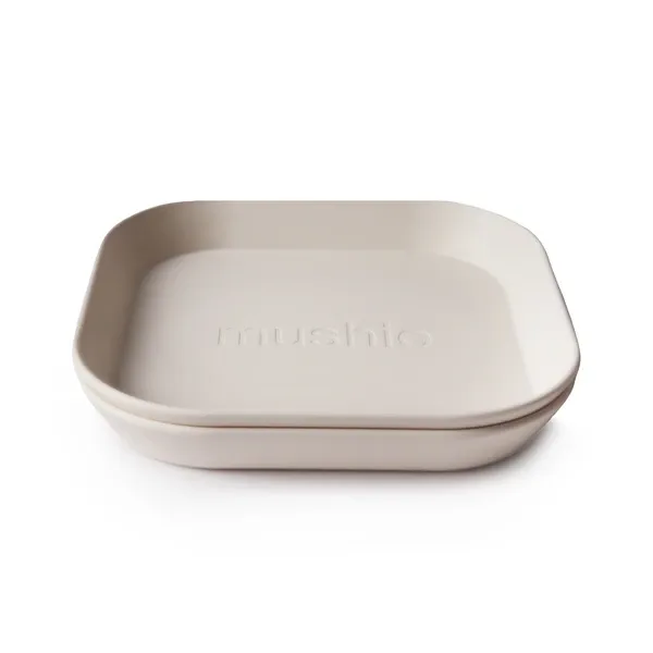 Mushie Dinnerware | Ivory | Plate 2 Pack