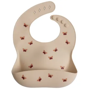 Mushie Silicone Baby Bib | Butterfly