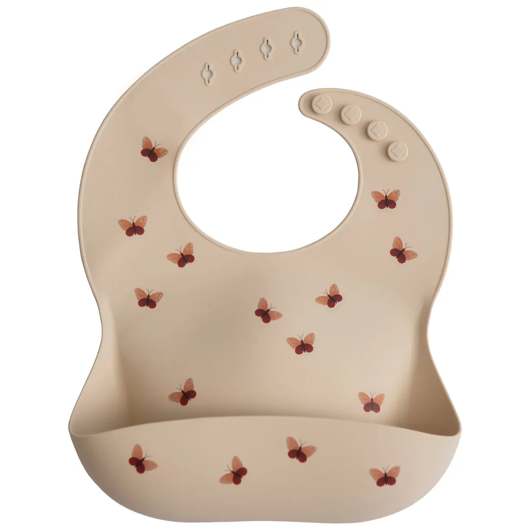 Mushie Silicone Baby Bib | Butterfly