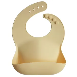 Mushie Silicone Baby Bib | Sunshine Yellow