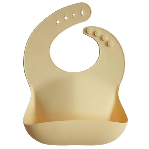 Mushie Silicone Baby Bib | Sunshine Yellow