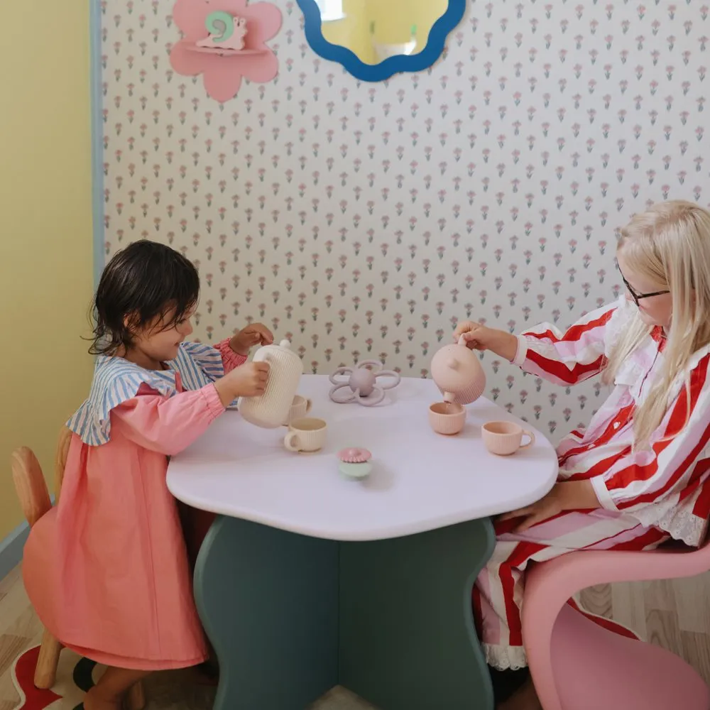 Mushie Silicone Play Tea Set | Cambridge Blue