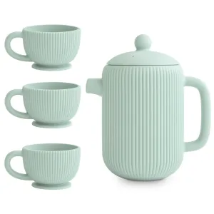 Mushie Silicone Play Tea Set | Cambridge Blue