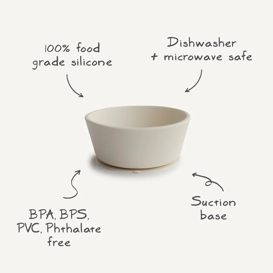 Mushie Silicone | Suction Bowl | Ivory