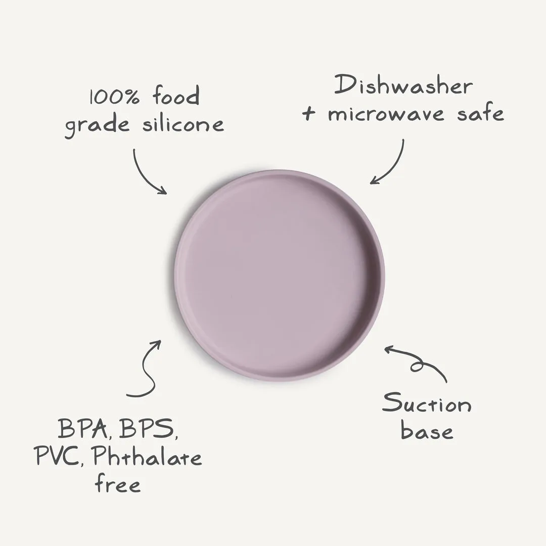 Mushie Silicone | Suction Plate | Blush