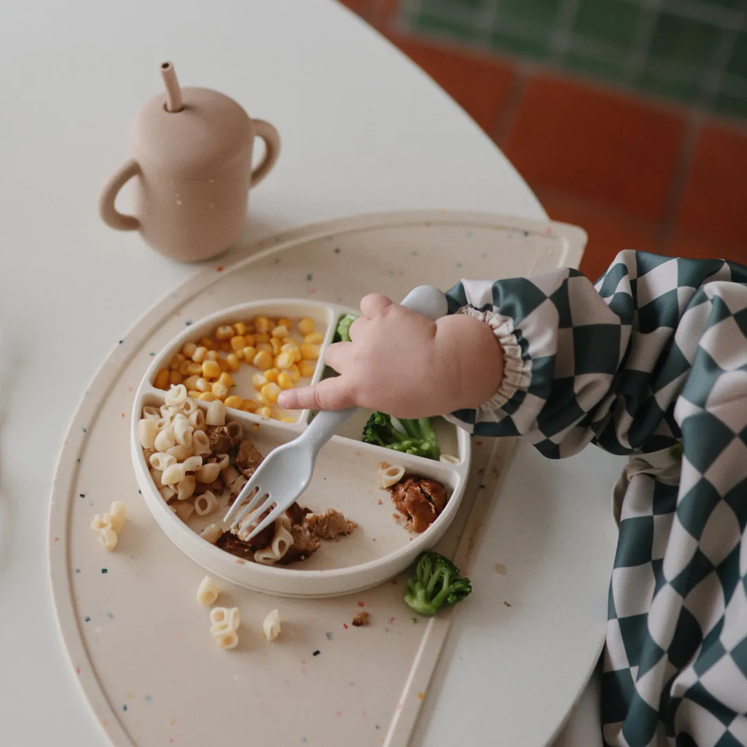 Mushie Silicone | Suction Plate Divided | Ivory