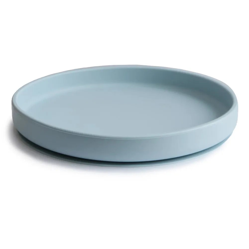 Mushie Silicone | Suction Plate | Powder Blue