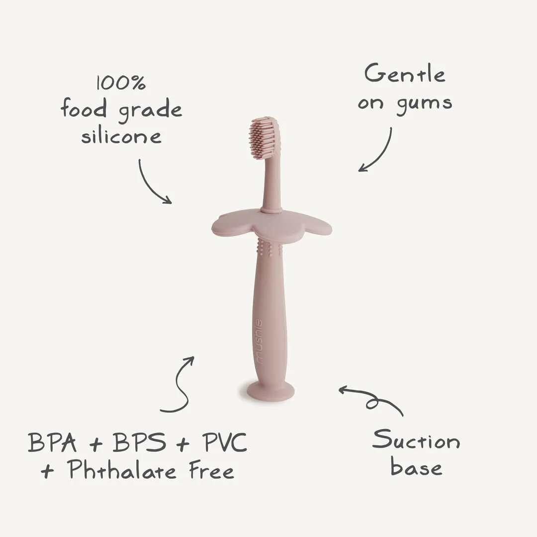 Mushie Toothbrush Flower Training | Blush