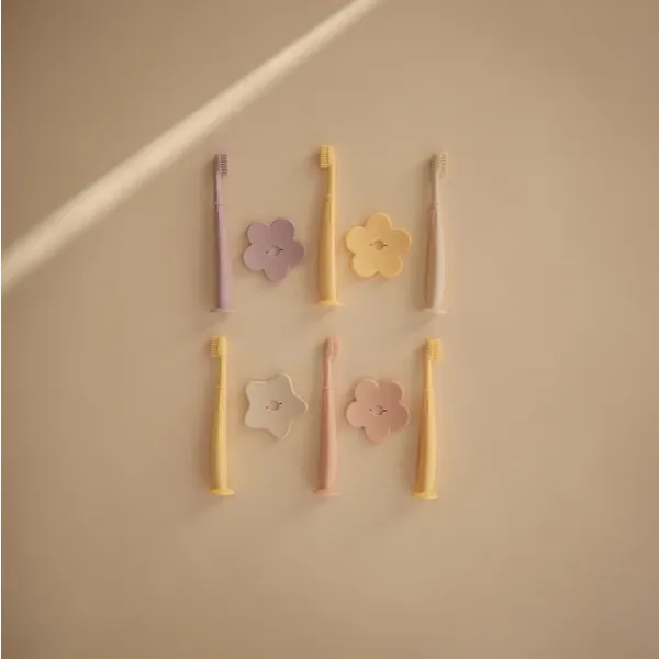 Mushie Toothbrush Flower Training | Blush