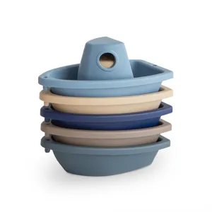Mushie Toy | Bath Boats OCEAN BLUES