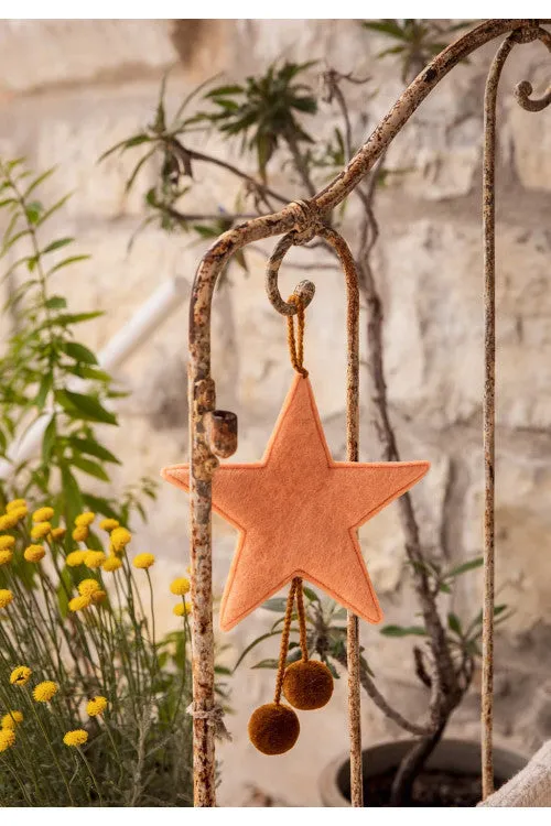 Muskhane Star with Pom Poms | Blush   Gold