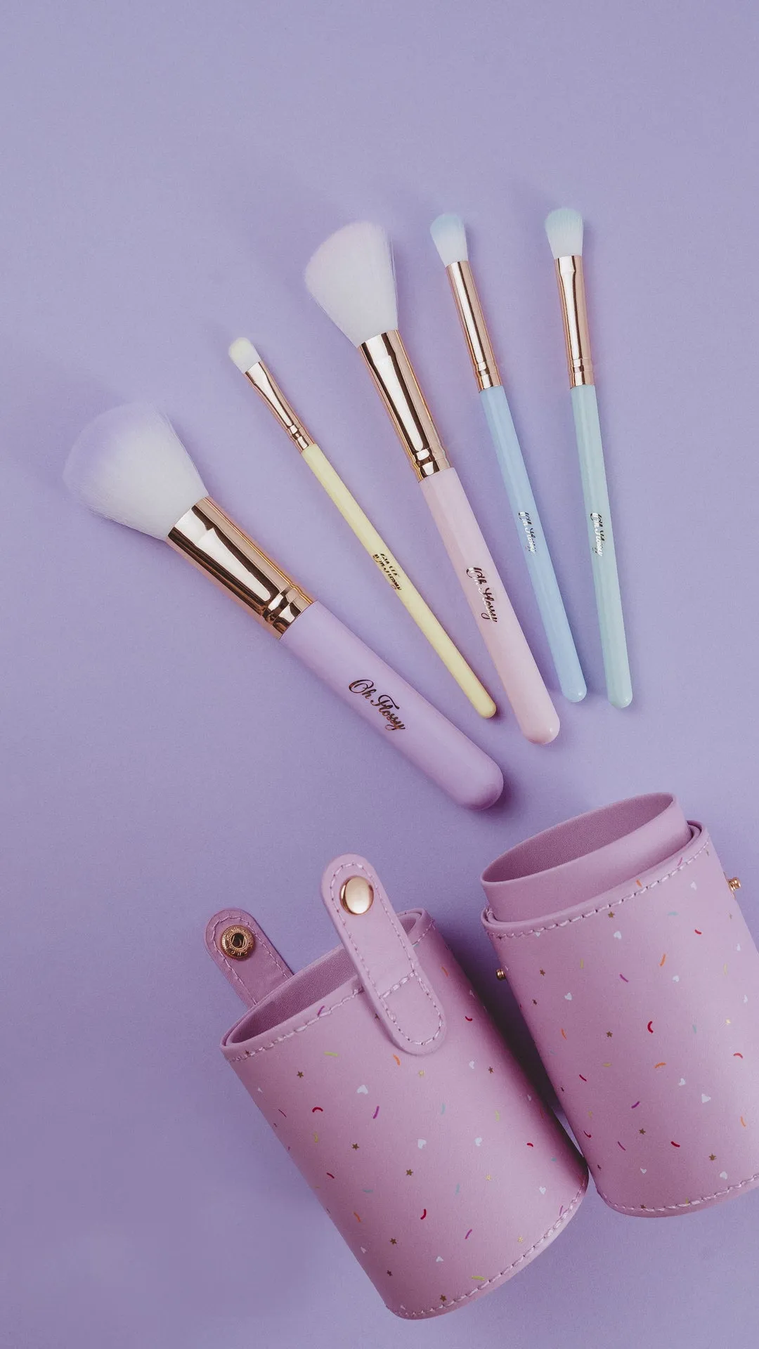 Oh Flossy | Makeup Brush Set (5pc) Rainbow