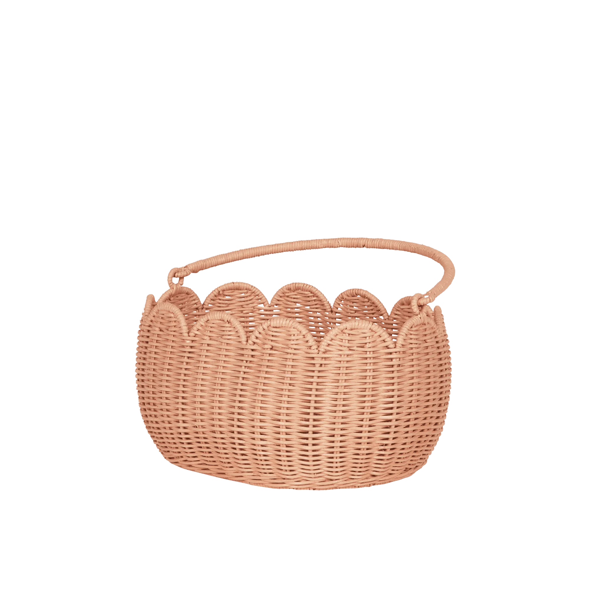 Olli Ella Rattan | Petal Basket | Seashell Pink