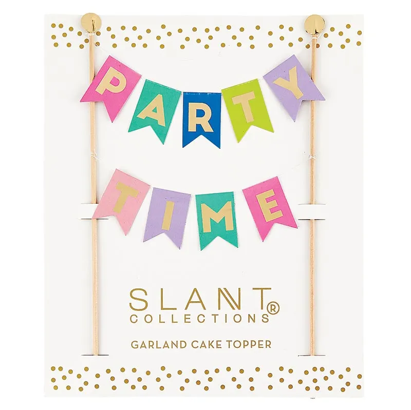 Party Time Garland Cake Topper