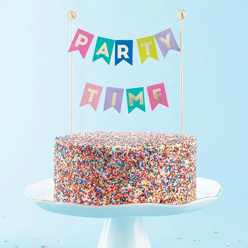 Party Time Garland Cake Topper