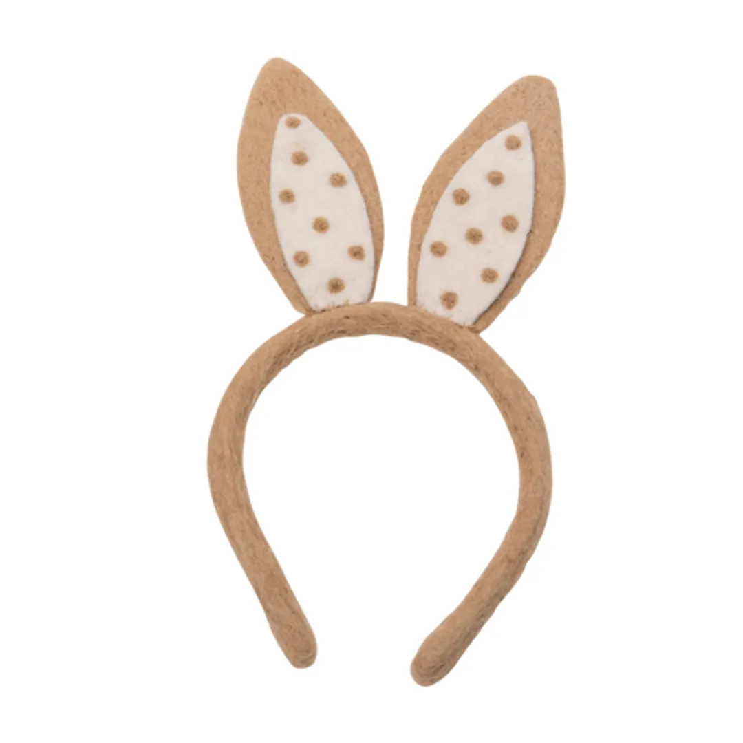 Pashom Easter Bunny Felt Ear Headband BEIGE