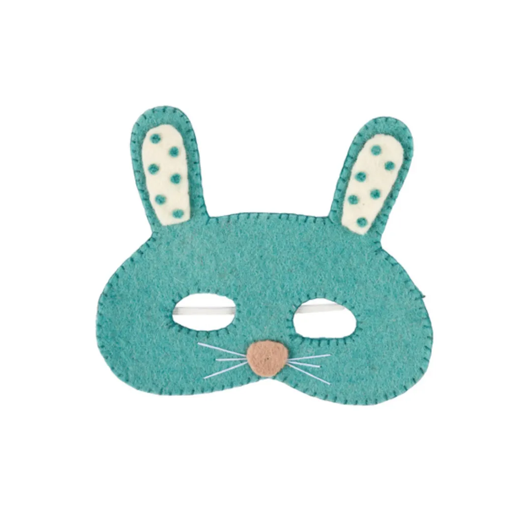 Pashom Easter Bunny Felt Mask BLUE