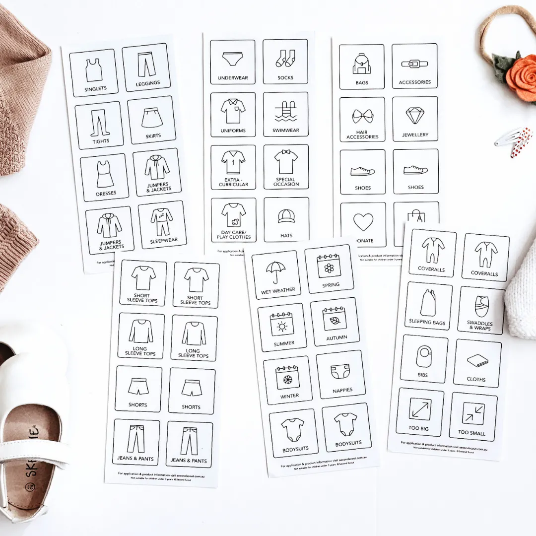 Scout Adhesive Storage Labels | Clothing Storage