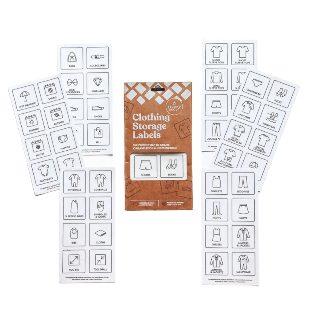 Scout Adhesive Storage Labels | Clothing Storage