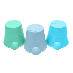 Scrunch Mini Bath Bucket Set - Blue Fish Set