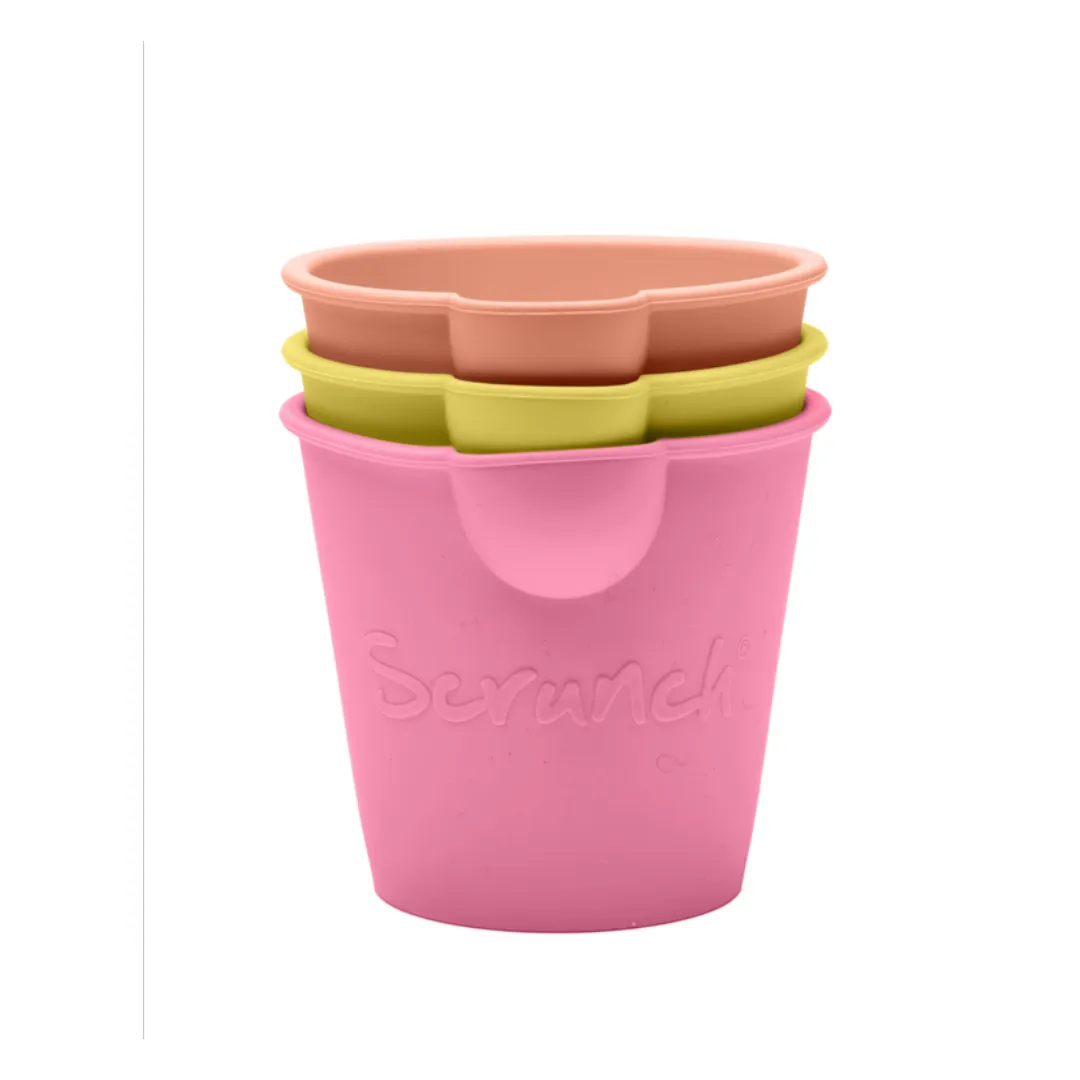 Scrunch Mini Bath Bucket Set - Flamingo Set
