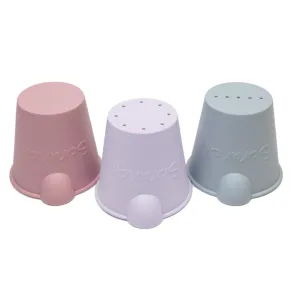 Scrunch Mini Bath Bucket Set - Lavender, Blue and Pink Set