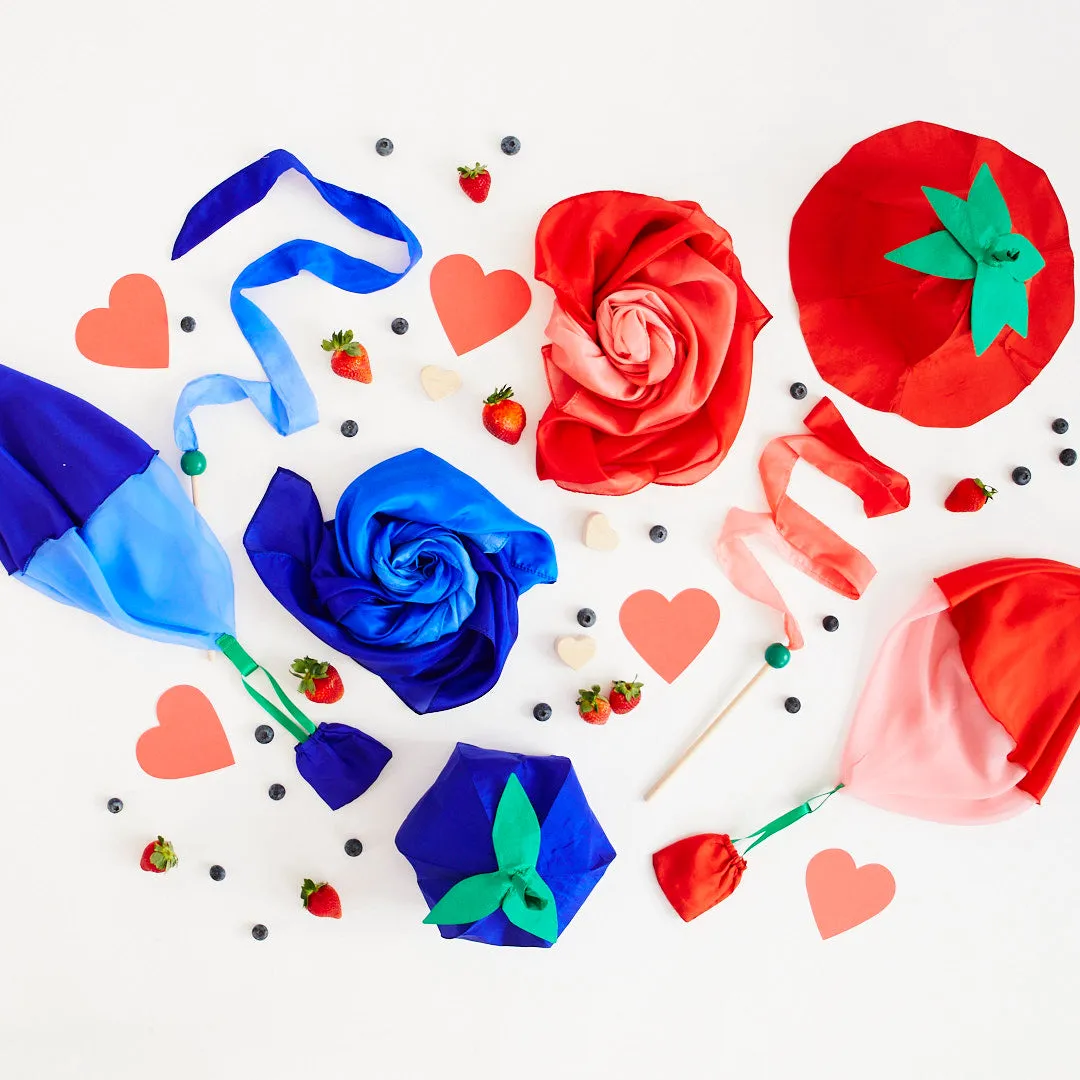 Silk Parachute | Blueberry   Wooden Heart