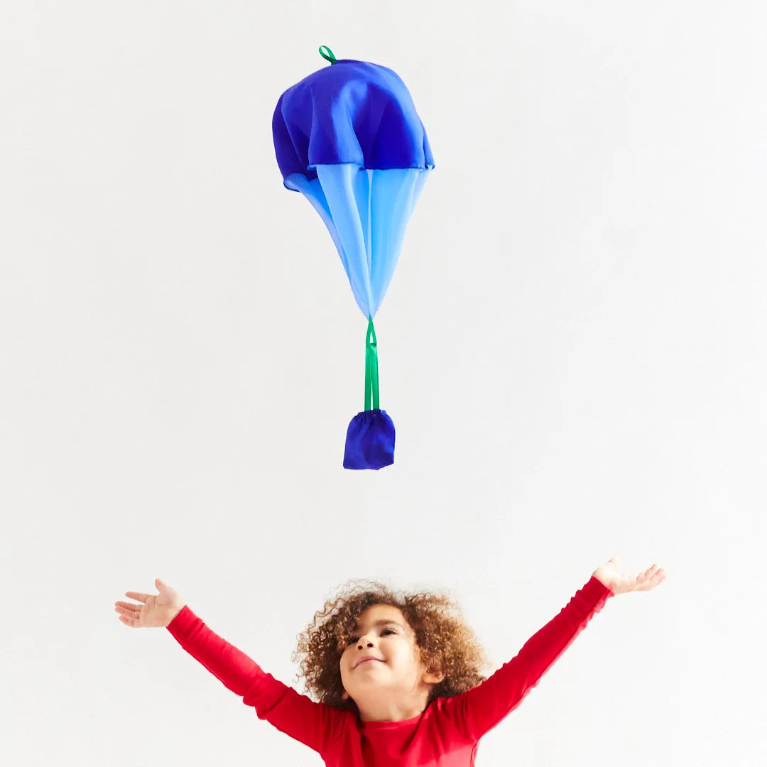 Silk Parachute | Blueberry   Wooden Heart