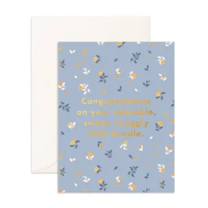 Snuggly Bundle Baby Greeting Card