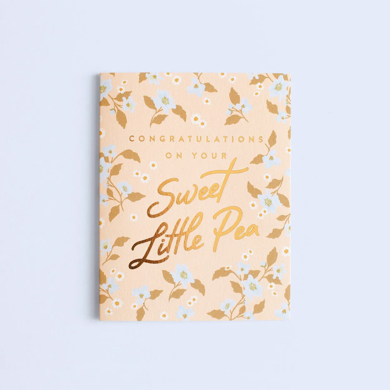 Sweet Pea Broderie Baby Greeting Card