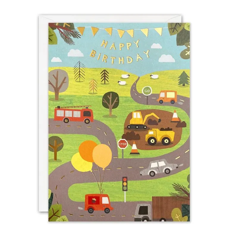 Transport Happy Birthday Card