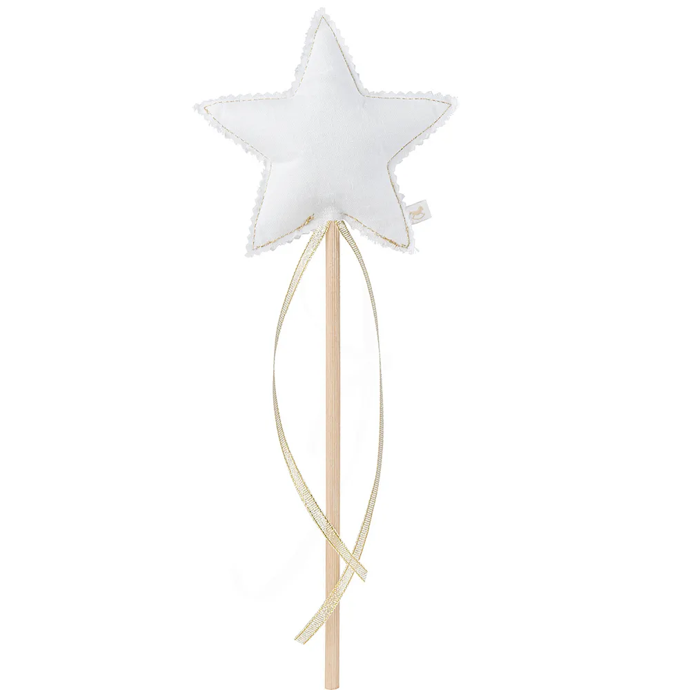 Wand White with Gold Ribbon