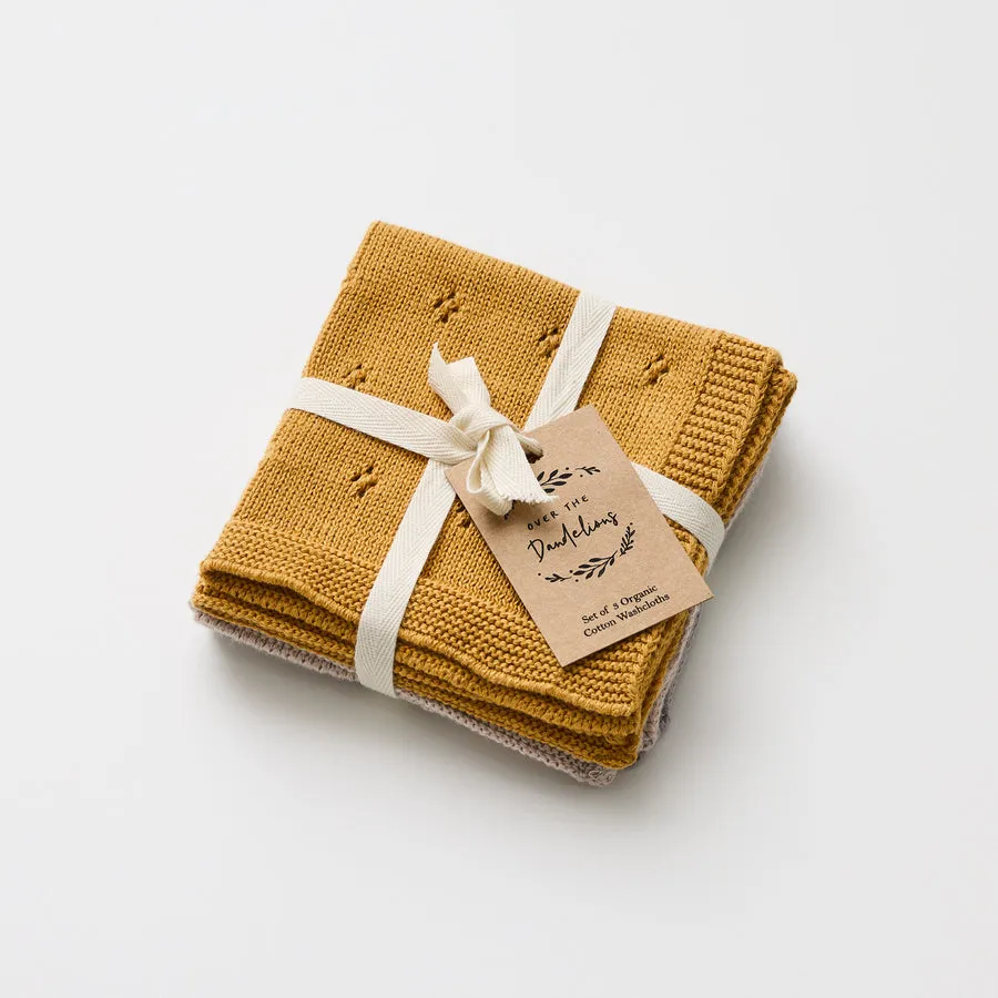 Wash Cloth Knit Set of 3 | Sun, Oat