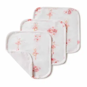 Wash Cloths 3 Pack Organic | Ballerina