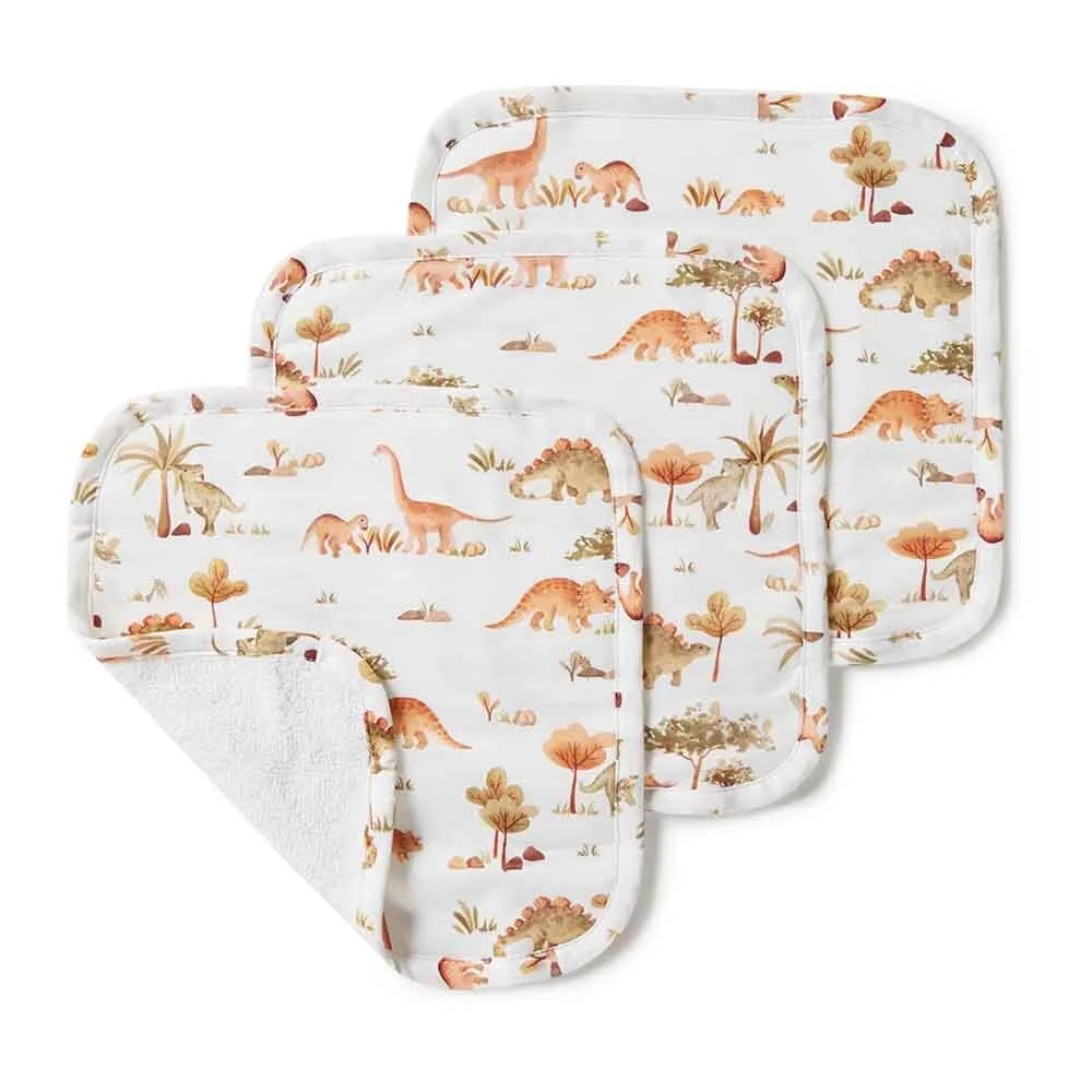 Wash Cloths 3 Pack Organic | Dino