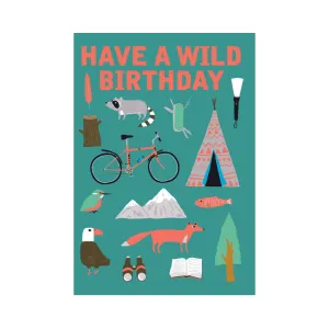 Wild Camping Birthday - Birthday Card
