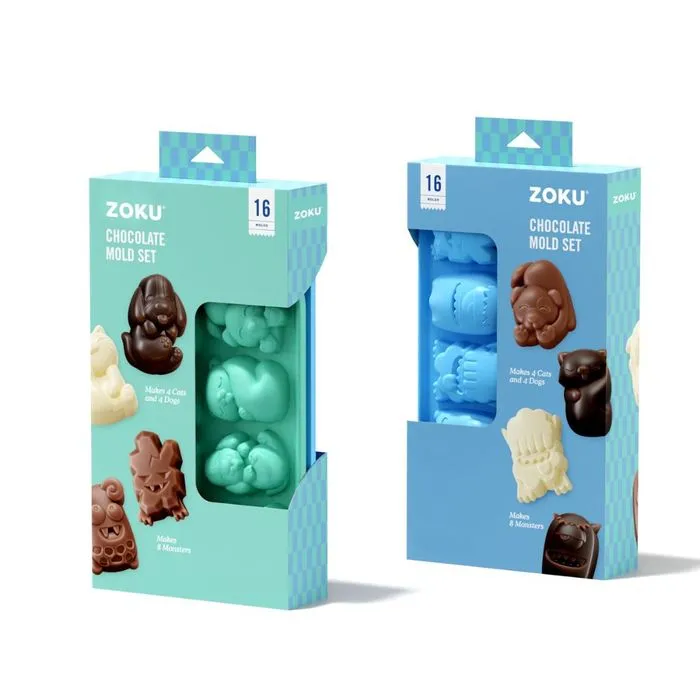 Zoku Chocolate Mold Set of 2 | Cat & Dog & Monster