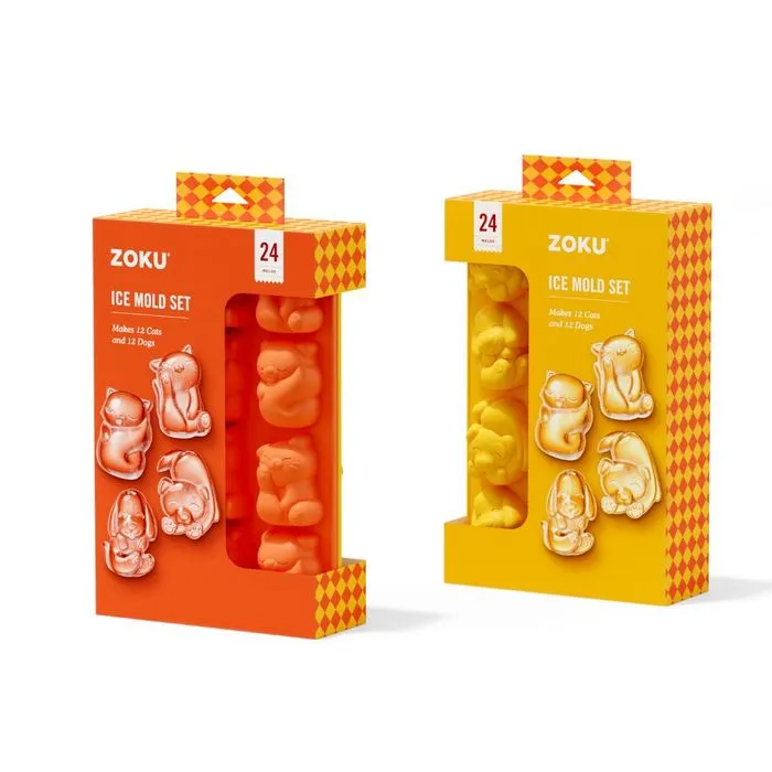 Zoku Ice Tray Set of 2 | Cat & Dog